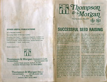 Thompson and Morgan Successful Seed Raising cover