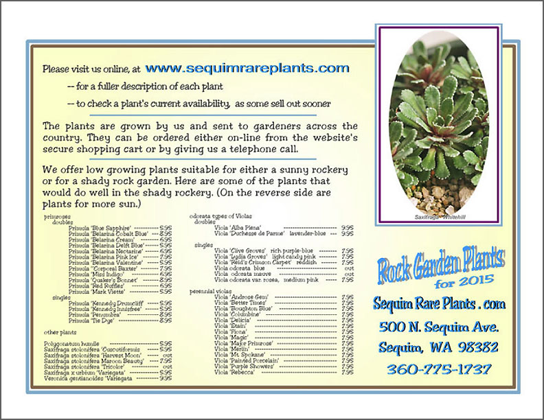 rock garden brochure