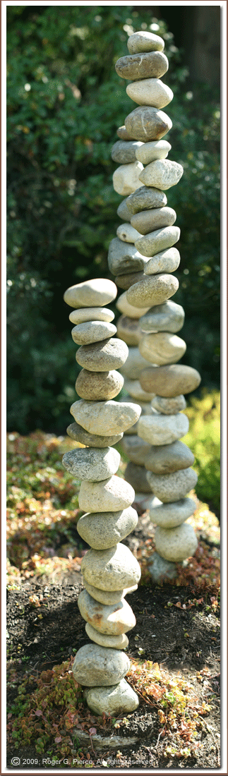 rock sculpture at Bellevue Botanic Garden